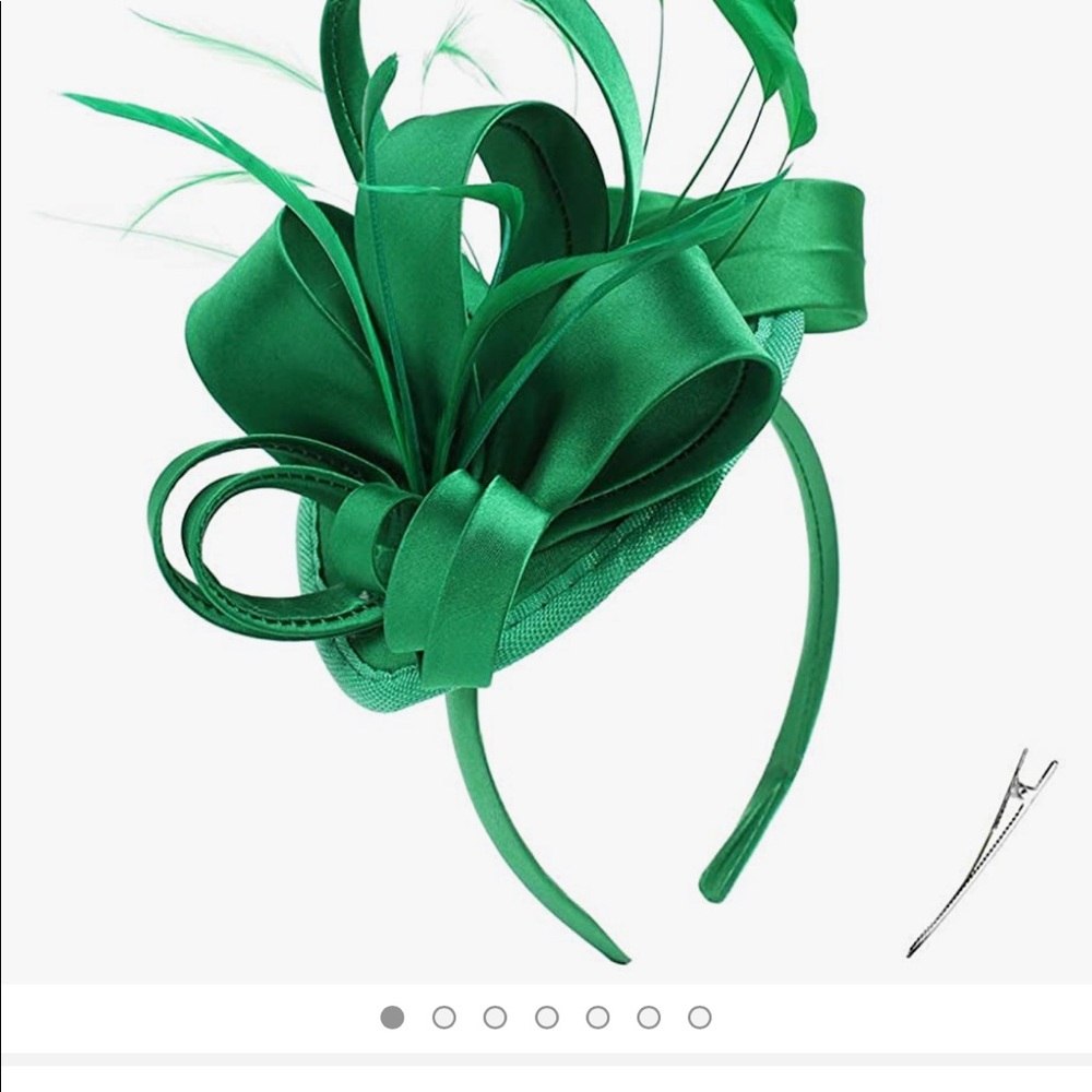 FELIZHOUSE Satin Fascinator Hat Feather